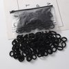 100PCS Black Hair Elastics Hair Ties,Seamless Hair Ties,4MM Ponytail Holders Hair Bands,Hair Braided Accessories,Elastic Band for Medium to Thick Hair,Curly Hair,Headbands,Beauty and Personal Care