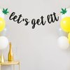 Helewilk Let's Get Lit Banner, Marijuana Theme Birthday/420 Birthday/Dope Birthday Party Decoration, Marijuana Pot Leaves Garland for Dope Birthday Weed 420 Party Supplies