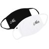 Mr Mrs Face Mask Gift Set Made in USA Double Layer Breathable Cotton Spandex