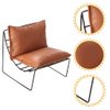 LOGOFUN 2 Pcs Dollhouse Miniature Furniture Mini Sofa Chair Model Micro Landscape Back Chair Doll House Accessory (Light Brown) - 4.2 * 4.2 * 4.1 inch