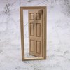 AUEAR, 1:12 Dollhouse Miniature Furniture Unpaint Wooden Doors for DIY Scene Doll Home Furniture Craft (6 Panel)