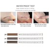 QUEMISS Brow Pen Waterproof Eyebrow 3D Pen Microblading Brow Pencil Makeup with 4 Fork Tip Micro-Fork Liquid Eyebrow Pencil (01#Chestnut)