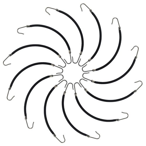 Miayon 24 Pieces Ponytails Hooks Elastic Band Hair Clips Rubber Bands Holder Hair Styling for Women Girls Black