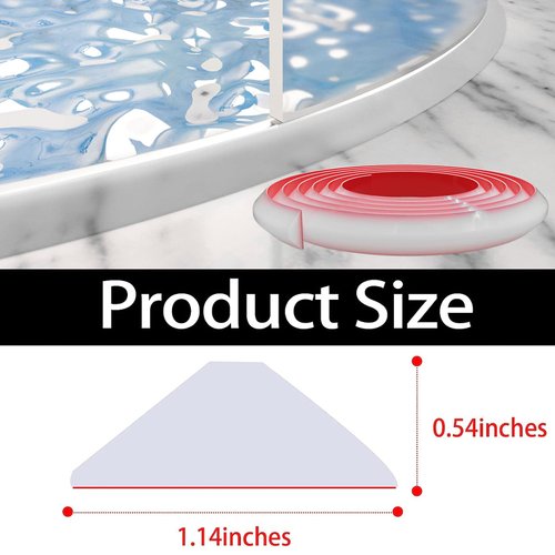 Raycity Collapsible Shower Threshold Water Dam Barrier,Shower Door and Kitchen Water Strip Dam Shower Guard for Dry And Wet Separation Caulk Seal Strip Edge Trim(67Inches/Transparent)