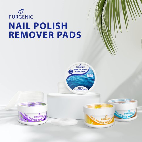 Nail Polish Remover Pads (128 Count) - Travel Nail Polish Remover Pads - Cuticle Wipes - Nail Polish Remover Wipes for On the Go & Travel - Lint Free Nail Polish Wipes (4 Pack)