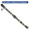 Pawtitas Pet Multicolor Cat Collar with Safety Buckle and Removable Bell Cat Collar Kitten Collar Blue/Yellow/Green Cat Collar One Size