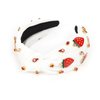 Jaciya Strawberry Party Decorations Knotted Headband for Women Girls Headbands Strawberry Headband Red Rhinestone Head Band Cute Hair Accessories
