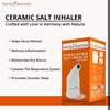 NATURAL SOLUTION Ceramic Salt Inhaler with 2 Himalayan Pink Salt Refills, Cleans The Respiratory System, Relief Breathing Congestion, Inhaler for Asthma White 1 Count