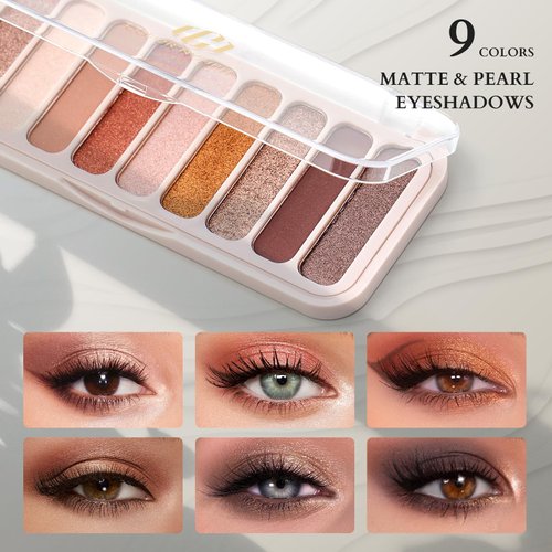 Color Nymph All In One Makeup Kit For Teens And Girls With Waterproof Handbag Makeup Kit Included 9 Colors Matte And Pearl Eyeshadow Palette Liquid Blush, Double Ended Lipgloss Concealer Brush Mascara