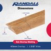 4.5MM Oak Overlap Edging for Laminate Floor and Luxury Vinyl Tile (6 FT, Unfinished)