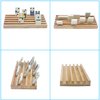 ESSAJOY Wooden Domino Trays/Racks Set of 8 Mexican Train Domino Trays/Racks Double 12 Tiles Holders Rack Domino Tiles Holders Domino Wood Holder【 Dominoes not Included】