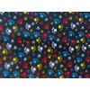 Paws Cats Dogs Bright PAW CAT Dog Colors Black Cotton Fabric Fat Quarter Fabric