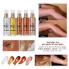 Melemando Shimmer Body Luminizer 5 Color Waterproof Smooth Face Body Glow Illuminator Non-sticky Liquid Body Highlight Illuminator for Face & Body & Leg (80 ML, 01 Pearl White)