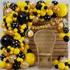 ALL-IN-1 Bee Balloons Arch & Garland Kit – Yellow and Black Balloons for Bumble Bee Party – What Will It Bee Gender Reveal, Honey Bee Baby Shower, Bee Birthday Party Decorations & Supplies