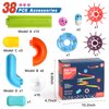 Bath Toys for Kids Ages 2-4-8 Mold Free Toddler Bath Toys 38 PCS Bathtub Shower Toys DIY Water Marble Run Slippery Slide Birthday Gift for 2 3 4 5 6 7 8 Year Old Boys Girls