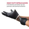 Venom Steel Industrial Nitrile Gloves, 6 mil, 2 Layer Rip Resistant, XL, 100 Count , Black