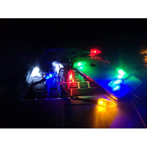 Holiday LED Christmas Lights Charging Cable, USB and Bulb Charger, 50 Inch 10 LED Multicolor Christmas Cable for Phone 5 5s 6 6plus 6s 6s Plus 7 7plus 8 8plus X XR XS XS Max 11Pro Max etc (2pcs)