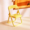 5Pcs Simulation Mini Folding Back Small Chair Model Dollhouse Folding Chair Accessories Doll House Miniature Plastic Furniture Accessories Scene Props for Micro Landscape Dollhouse Furniture