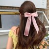 SUABNG 7 Pieces Bow Hair Clips for Women Velvet Hair Bows Ribbon Accessories Hair Barrettes with Bow Bowknot Tassel Claw Hair Clip for Women Girls