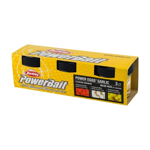 Berkley PowerBait Power Eggs Floating Mag Asst Fishing Bait, Assorted Colors, Irresistible Garlic Flavor, Natural Presentation, Ideal for Trout, Steelhead, Salmon and More