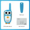 Retevis RT30 Kids Walkie Talkies, Toddler Toys for 3-5 Year Old Boys Girls, Small Owl Toy Walkie Talkie for Kids, Easy to Use, LED Eyes, Christmas Holiday Toy Gifts, Indoor Role Play(Blue,2 Pack)