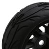 Mxfans RC 12mm Hux Wheel Rims & Rubber Tires for RC 1:10 On Road Drift Car Pack of 4