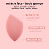 Real Techniques Miracle Face + Body Sponge, XL Makeup Blending Sponge For Whole Body, Ideal For Foundation, Body Makeup, & Self Tanner, Cruelty Free & Vegan, Latex Free, Packaging May Vary, 1 Count