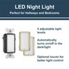 Legrand radiant NTLFULLTCCC6 Full Adjustable LED Night Light Outlet, For Hallways and Stairs, Optional Louver, Black/Light Almond/Ivory (1 Count)