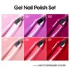 Gellen Burgundy Red Gel Nail Polish Set, 6 Colors Purple Gel Nail Polish Colors Art Manicure, Red Tone Gel Nail Polish Set for Salon Professional DIY