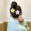 24 PCS Fluffy Star Hair Clips Yellow Star Hairpins Star Hair Clips Cute Hair Clips Fluffy Fuzzy Hair Clips Soft & Anti-slip Hair Decor Portable Small Hair Clips Y2k Accessories for Women