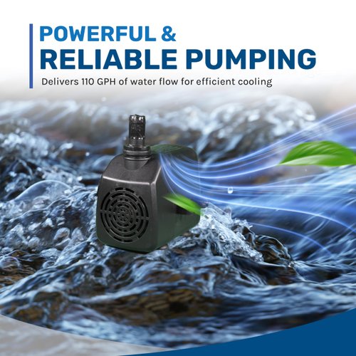 Swamp Cooler Pump - 3100CFM, Evaporative Cooler Pump 3 Pin Connector - 110 GPH Submersible Water Cooling Pump for MC37M, MC37V, MC37A, MFC3600 Evaporative Air Cooler - Replacement Pump by Hessaire