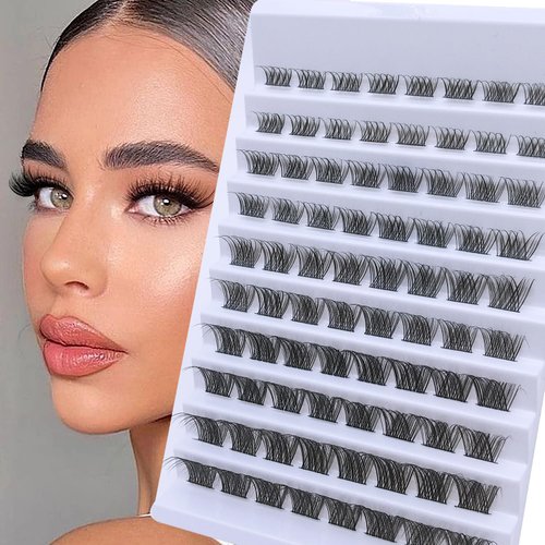 Cluster Lashes 8-16mm 80pcs Individual Lashes Volume Eyelash Clusters DIY Lash Extension Fluffy Cluster Eyelash Extensions Kit Soft Lash Clusters(Z008))