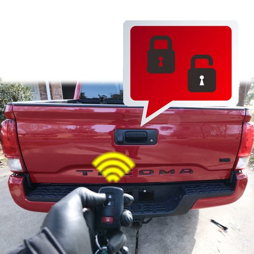 GrteRokky Power Tailgate Lock w/Wiring Harness Compatible for 2019-21 Toyota Tacoma Extended Cab 6ft Truck Bed Crew Cab 5.5ft Truck Bed Power Lock Assembly PK3B6-35JS0