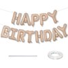 Happy Birthday Balloon Banner Beige, 16 Inch Neutral Tan Self Inflating Happy Birthday Foil Balloon, Nude Birthday Bunting Banner Letter Balloons for Men Women Birthday Party Decorations Supplies