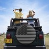 Spare Tire Cover for RV Trailer, Waterproof Leather Wheel Cover with American USA Flag, Camper Spare Tire Cover Fit for Jeep Wrangler Rv SUV Truck Travel Trailer 15"