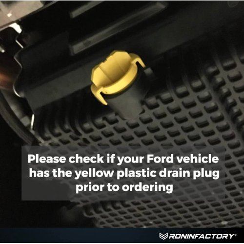 RONIN FACTORY Ford F150 Oil Drain Plug 2015+ F150 Raptor Mustang (Ford Bronco V6) Replacement Yellow Plastic Engine Oil Drain Plug BC3Z-6730-A / FT4Z-6730-A / KX6Z-6730-B (See Fitment Guide Below)