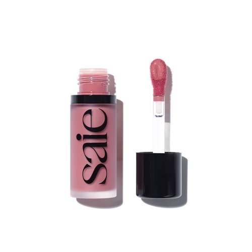 Saie Dew Blush - Lightweight Liquid Blush with a Blendable + Buildable Cream Finish - Dewy Cheek Tint with Doe Foot Wand Makeup Applicator - Travel Size Holiday Gifts - Chilly (.40 oz)