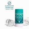 Crystal Magnesium Solid Stick Natural Deodorant, Non-Irritating Aluminum Free Deodorant for Men or Women, Safely and Effectively Fights Odor, Baking Soda Free, Cucumber + Mint, 2.5 oz