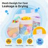 HUIQIFEI Bathroom Bath Toy Storage for Bathtub, Baby Bath Tub Toys Holder, Kids Mesh Shower Organizer Basket