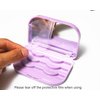 Eyelash Storage Case Organizer With Makeup Mirror Frame Box, Magnetic False Eyelashes Case False Eyelashes Packaging Travel Storage Box Eyelash Bag (Light Purple)
