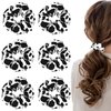6 Pack Cow Print Hair Band for Women, Non-Slip Elastic Hair Tie Ropes for Ponytail Holder Cows Hair Scrunchies Accessories for Curly Straight Thick Thin Fine Hair