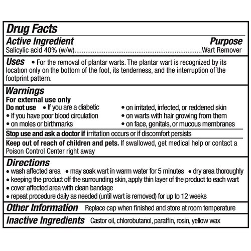 WartStick Plantar Maximum Strength Salicylic Acid Solid-Stick Plantar Wart Remover, 0.34 Oz