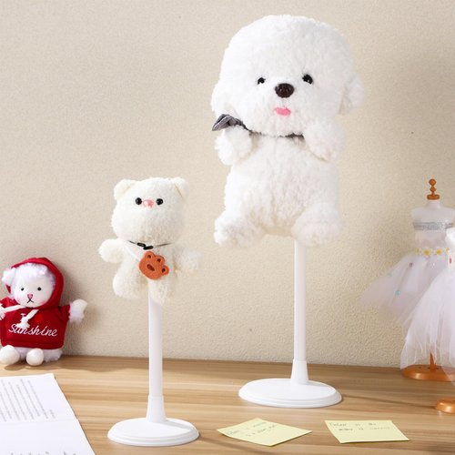 Toyvian 18 inches Doll Stands 4Pcs Adjustable Doll Display Stands Doll Support Stand Action Figure Stand Doll Bracket White Rack Organizers Dolls Accessories for Size 13inches - 18inches American Doll