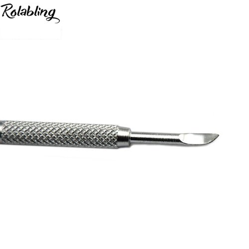 Rolabling Cuticle Pusher Spoon Nail Cleaner Professional Stainless Steel Cuticle Remover Durable Manicure and Pedicure Tools