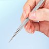 Beavorty 4pcs Stainless Steel Cuticle Pusher Nail Dotting Pen Metal Dead Skin Remover for Professional Manicure Pedicure Nail Art Care Tools