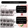 Cluster Lashes 72 Individual Lashes Clusters Eyelash Extensions False Eyelashes DIY Wispy Fluffy Lash Extension Reusable False Eyelashes Natural Look Mix 10-16mm C D Curl-DM27