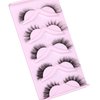 Cat Eye Lashes Fairy Eyelashes Wispy Fluffy False Eyelashes Fox Strip Fake Eyelashes 5 Styles Mixed Fluffy Mink Lashes with Long Tail Eye Lashes Pack 5 Pairs