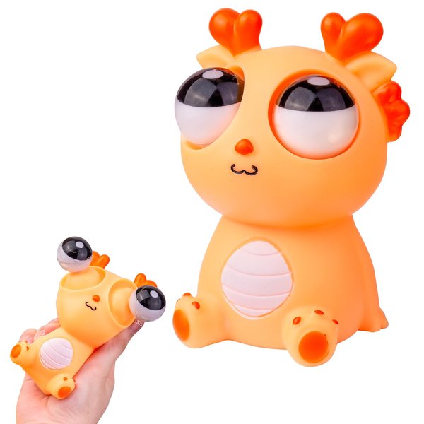 MuMyer Squeeze Dragon Pop Out Eyes Toys, Eye Popping Dragon Stress Relief Squeezy Toy for Christmas Birthday Gift Party Favors