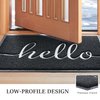 BeneathYourFeet Door Mat (30"x17.5",Black), Durable Welcome Mat Low Profile Floor Mat Front Doormat Non Slip Mats for Entryway, Patio, High Traffic Areas