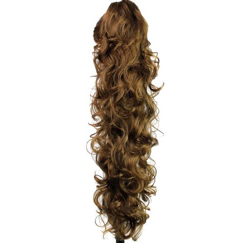 KUKI 31" Long Curly Clip in Claw Ponytail Hair Extension Jaw Clip, 12#, Size 31"